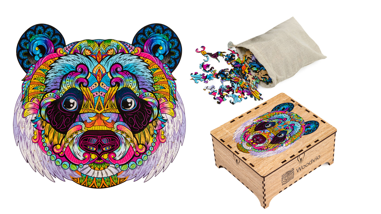 Rompecabezas de madera Woodvio™ Panda (35 x 37 cm)