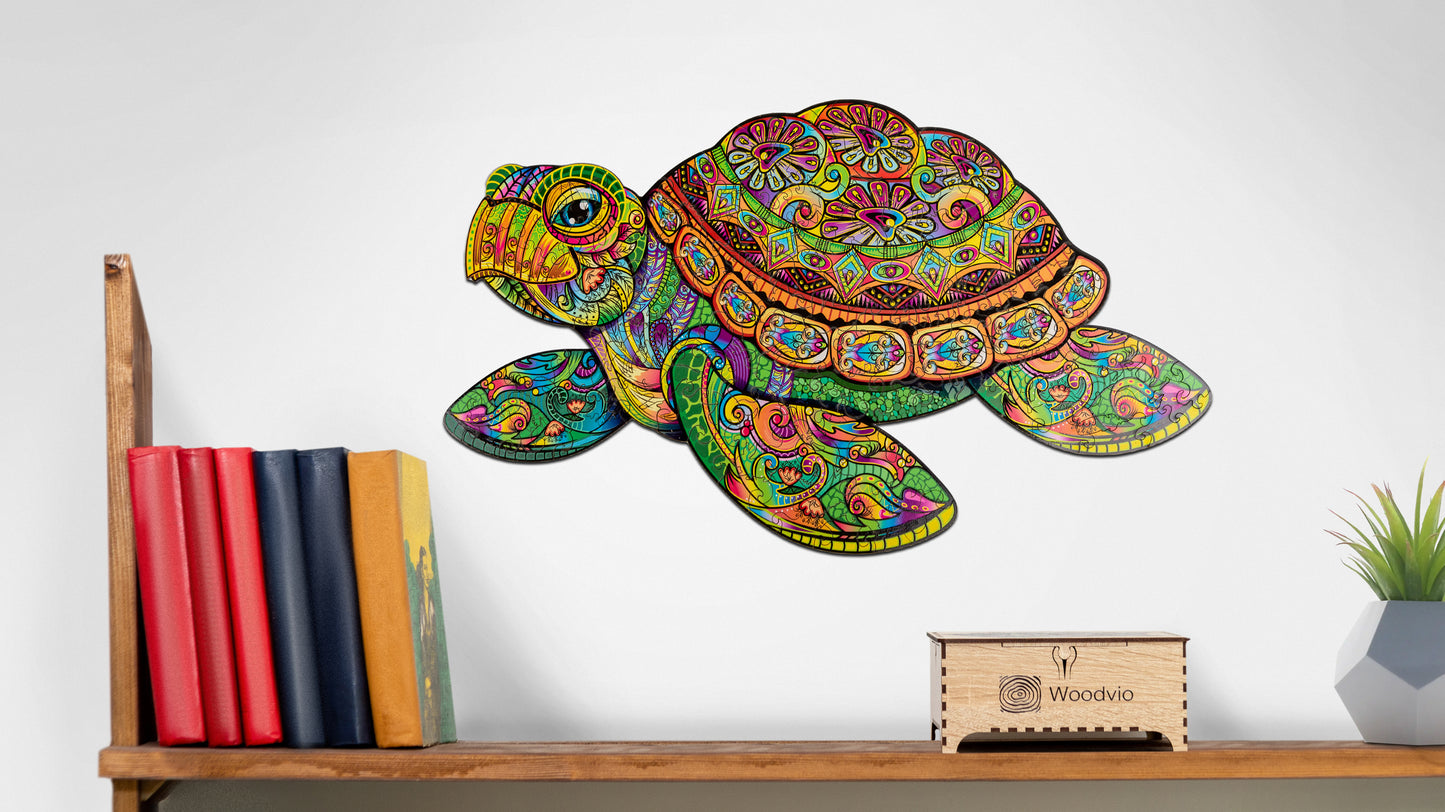 Rompecabezas de madera Woodvio™ Tortuga (31 x 52 cm)